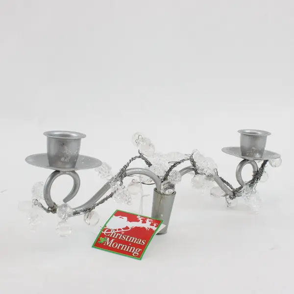 Dennis East Christmas Morning Double Candelabra Bottle Stopper Holiday