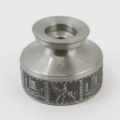 Vintage Snorre Norsk Tinn Norwegian Pewter Taper Candle Holder 