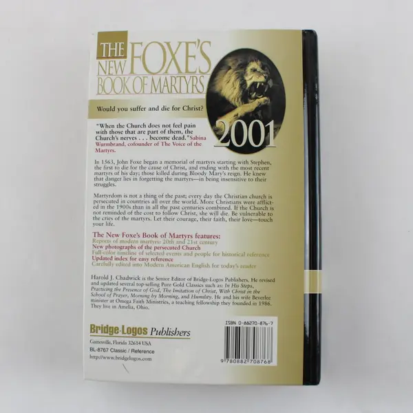 Foxe's Book of Martyrs 2001 John Foxe Updated Edition Good Used