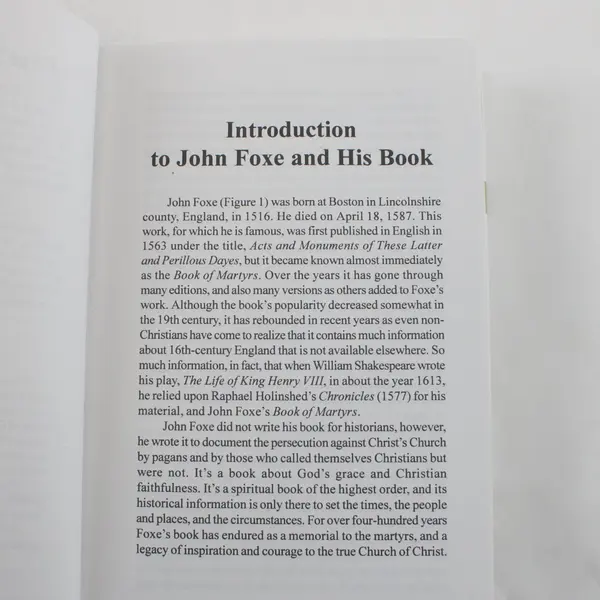 Foxe's Book of Martyrs 2001 John Foxe Updated Edition Good Used