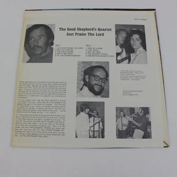 The Good Shepherd's Quartet Just Praise the Lord 12" Vinyl Record
