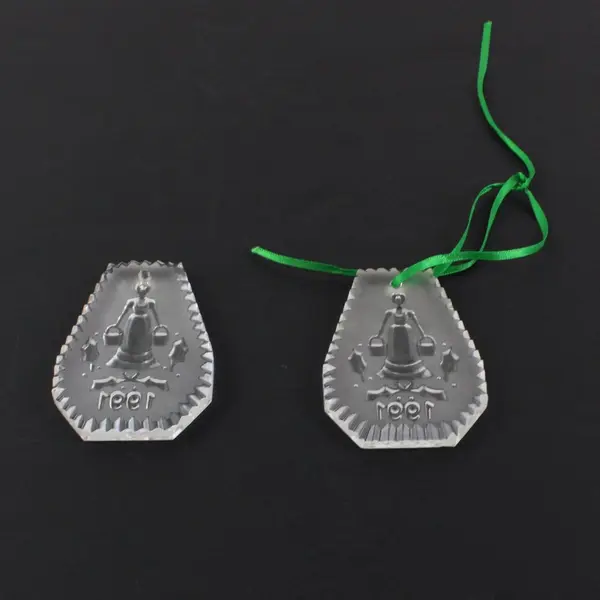 Waterford Crystal 1991 12 Days Eight Maids Ornaments Lot 2 Orig Boxes/Felt Bags