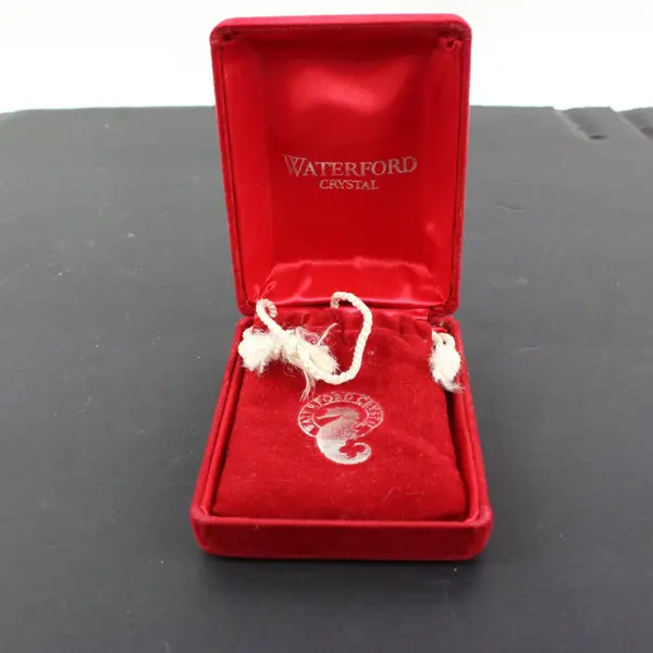 Waterford Crystal Twelve Days Of Christmas 1993 10 Lords-a-Leaping Felt Box Bag 