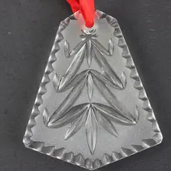 Waterford Crystal Frosted Christmas Tree Ornament with Felt Bag & Box 3" Tall