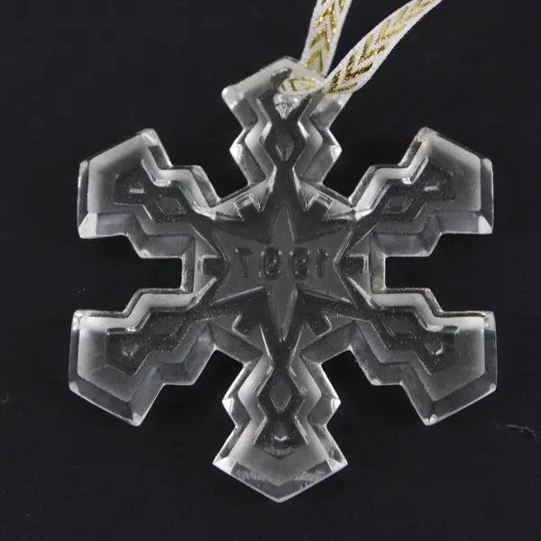 Waterford Crystal Snow Crystal Collection 1997 3rd Edition Ornament Boxed 2.5"