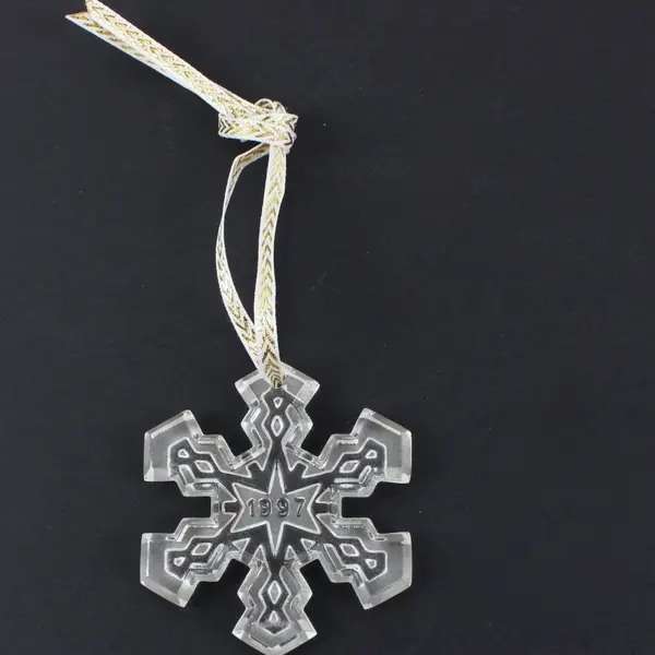 Waterford Crystal Snow Crystal Collection 1997 3rd Edition Ornament Boxed 2.5"
