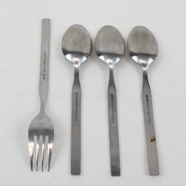 Lot of 4 Hanford Forge Finesse Stainless Flatware 3 Tablespoons 1 Fork