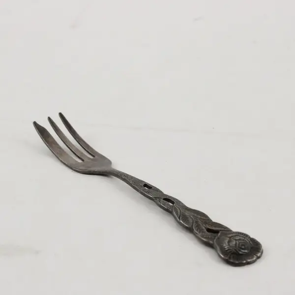 Vintage Hildesheimer Rose Silver-Plated Dessert Cake Fork Embossed