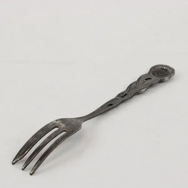 Vintage Hildesheimer Rose Silver-Plated Dessert Cake Fork Embossed