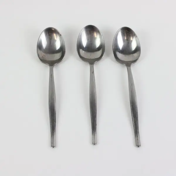 Lot of 3 Reed & Barton Sugarbush Stainless Steel Place/Oval Soup Spoons 6 3/4"