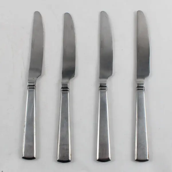 Lot of 4 Cambridge Silver Reston Stainless Steel Silverware Dining Knives 9 1/4"