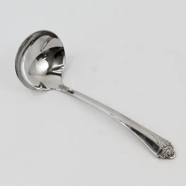 Oneida Stainless Steel Glossy Fantasy Rose Pattern 7 1/4" Ladle 