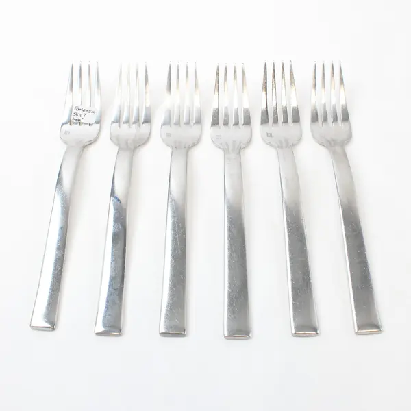Lot of 6 Fortessa Unknown Pattern Dinner Forks 8 Inch Used Flatware