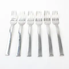 Lot of 6 Fortessa Unknown Pattern Dinner Forks 8 Inch Used Flatware