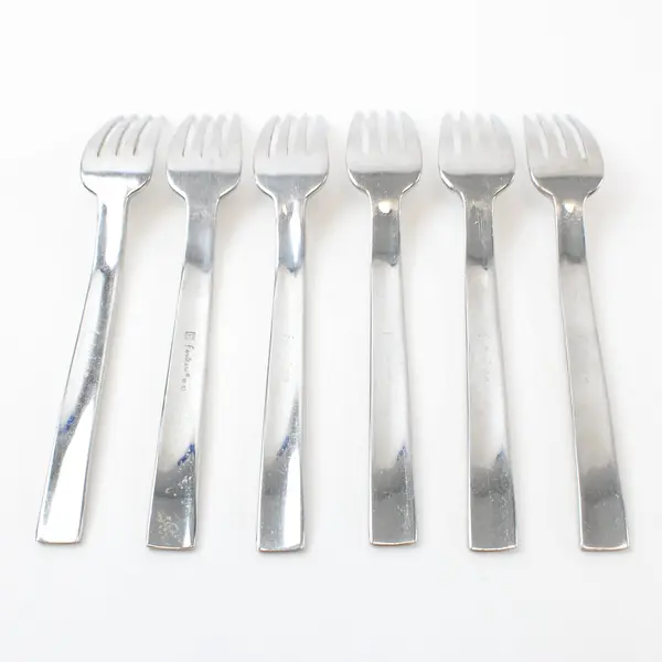 Lot of 6 Fortessa Unknown Pattern Dinner Forks 8 Inch Used Flatware