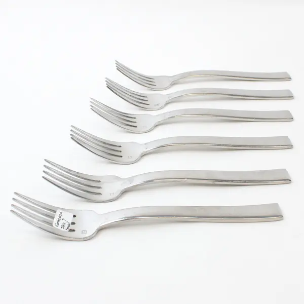 Lot of 6 Fortessa Unknown Pattern Dinner Forks 8 Inch Used Flatware