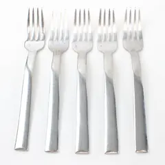 Lot of 5 Fortessa Unknown Pattern 8 Inch Dinner Forks