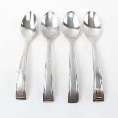 Lot of 4 Fortessa Spoons Unknown Pattern Used Flatware