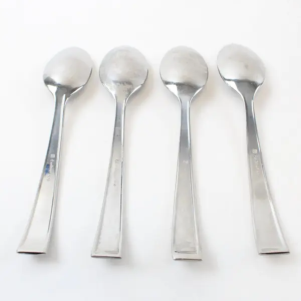 Lot of 4 Fortessa Spoons Unknown Pattern Used Flatware