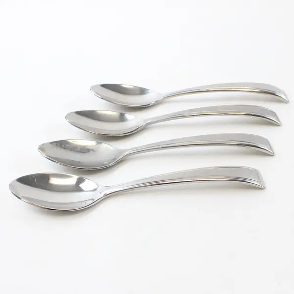 Lot of 4 Fortessa Spoons Unknown Pattern Used Flatware