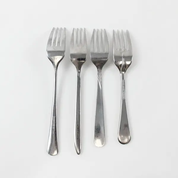 Lot of 4 Cambridge Yamazaki Assorted Used Forks 6-7 Inch Mixed Brands