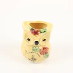 Vintage Ceramic Owl Planter Frankenmuth Michigan Collectible Taiwan