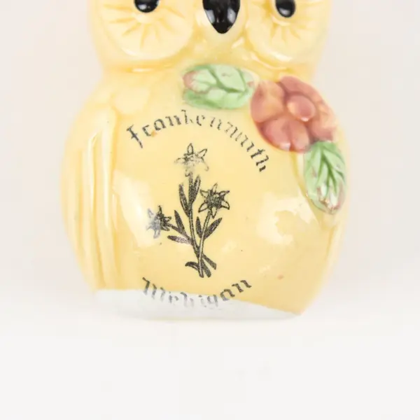 Vintage Ceramic Owl Planter Frankenmuth Michigan Collectible Taiwan