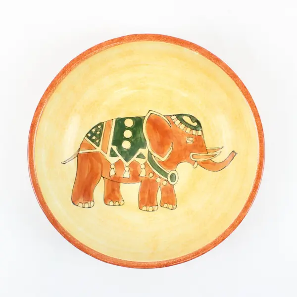 Pier 1 Imports Marrakesh Terracotta Elephant Bowl & Serving Tray Red Orange