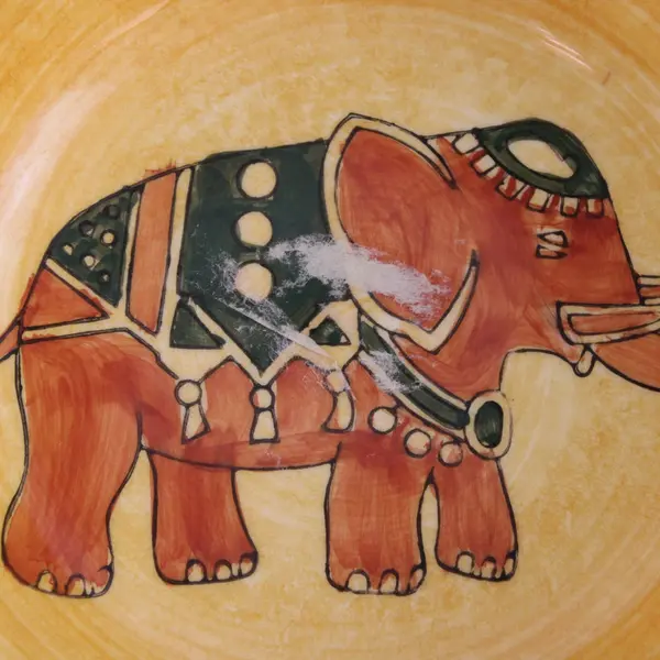 Set of 4 Pier 1 Imports Marrakesh Terracotta Elephant Bowls Orange Red