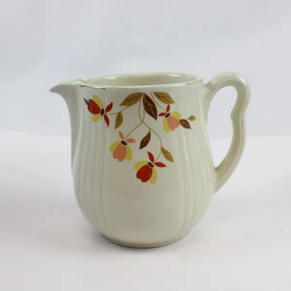 Vintage Hall's Autumn Leaf Ceramic Kitchenware Pitcher & Bowl Set