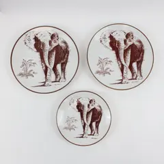 Set of 3 San Diego Wild Animal Park Elephant Plates Mike Schnorr