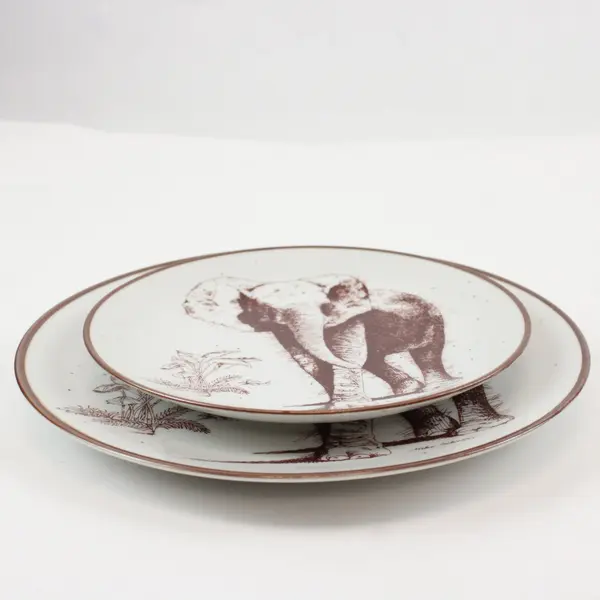 Set of 3 San Diego Wild Animal Park Elephant Plates Mike Schnorr