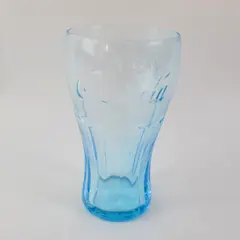 Coca-Cola Libbey Aqua Blue Contoured Drinking Glass