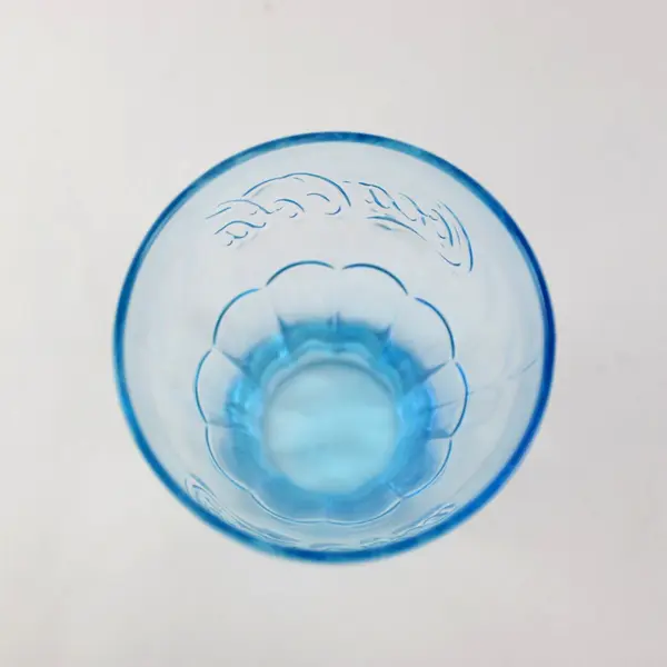 Coca-Cola Libbey Aqua Blue Contoured Drinking Glass