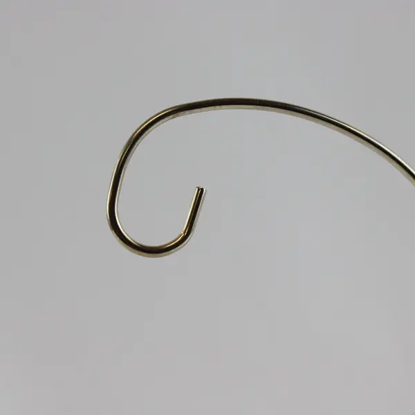 Lot of 2 Gold Tone Wire Ornament Display Stands 12.5in Tall Curved Hanger