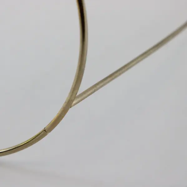 Lot of 2 Gold Tone Wire Ornament Display Stands 12.5in Tall Curved Hanger