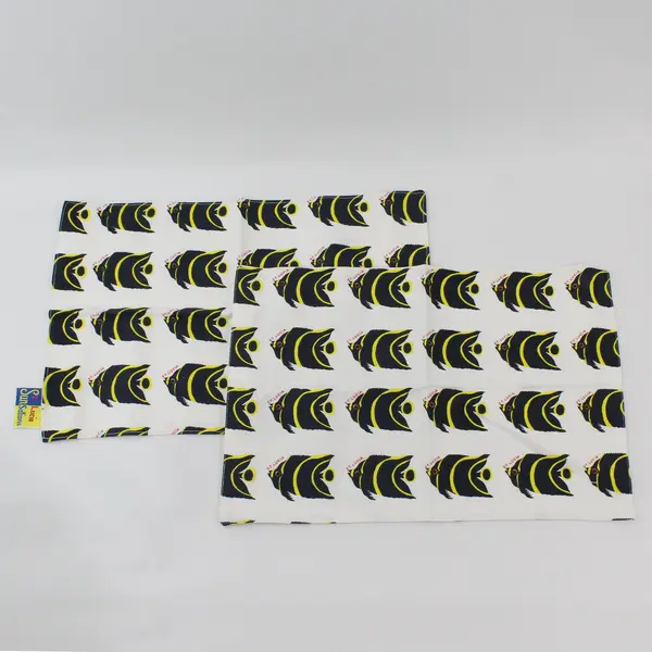 Set of 2 St. Lucia Sunsations Angelfish Cotton Placemats 17in