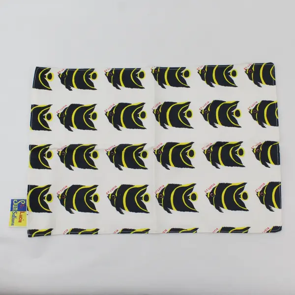 Set of 2 St. Lucia Sunsations Angelfish Cotton Placemats 17in