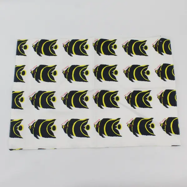 Set of 2 St. Lucia Sunsations Angelfish Cotton Placemats 17in