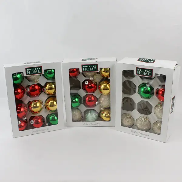 Lot of 29 Holiday Home Glass Christmas Baubles Flawed DIY Repurposing