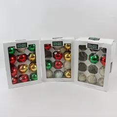 Lot of 29 Holiday Home Glass Christmas Baubles Flawed DIY Repurposing