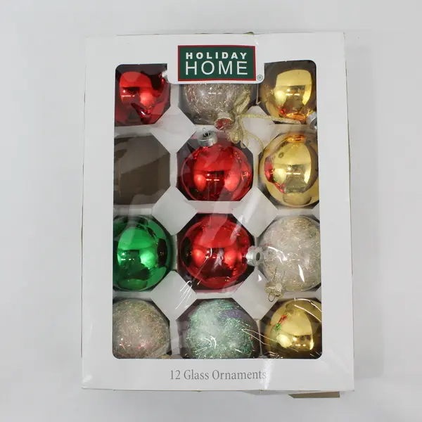 Lot of 29 Holiday Home Glass Christmas Baubles Flawed DIY Repurposing
