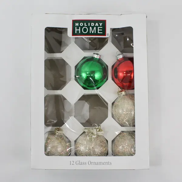 Lot of 29 Holiday Home Glass Christmas Baubles Flawed DIY Repurposing