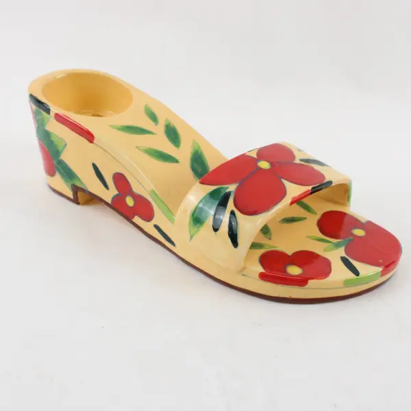 Happy Toes Tropic Flower Diane Artware Collectible Figurine Yellow Red