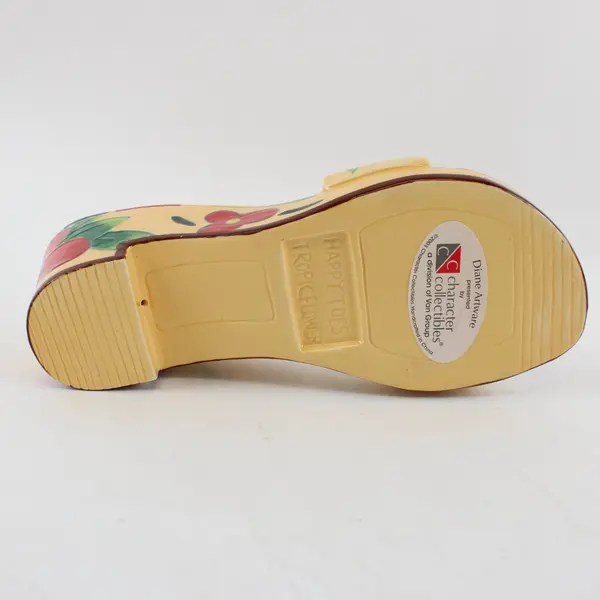 Happy Toes Tropic Flower Diane Artware Collectible Figurine Yellow Red