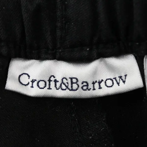 Croft & Barrow Women's Petite Stretch Size 4P Short Black Elastic Waist Pants