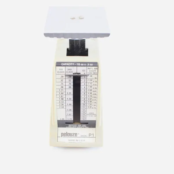 Pelouze P1 Postal Scale Rates Effective 1991 Made in USA