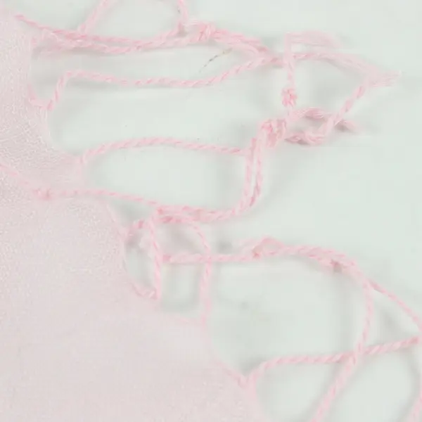 Light Pink Sheer Wrap Scarf With Tassel Fringe 67''x20''
