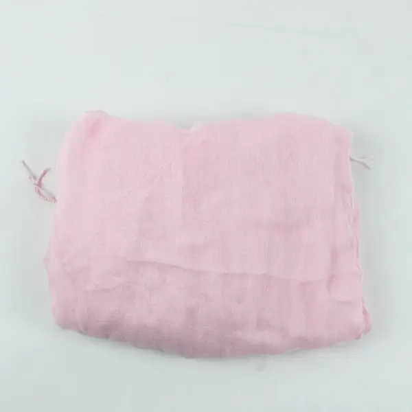 Light Pink Sheer Wrap Scarf With Tassel Fringe 67''x20''