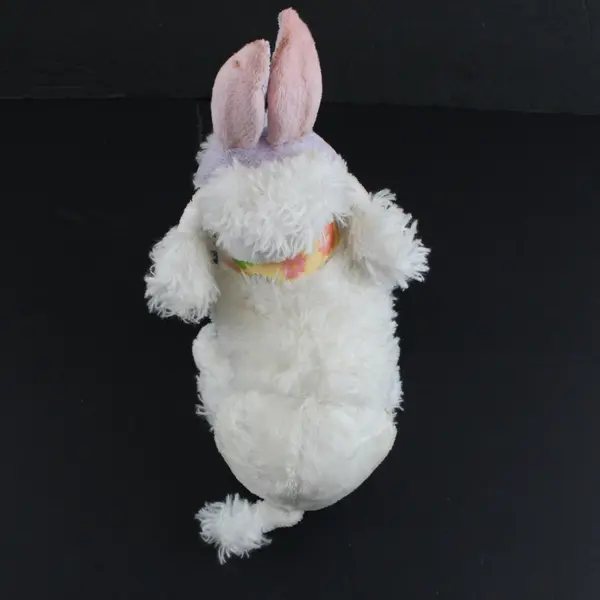 Dan Dee White Purple Easter Bunny Poodle Plush Stuffed Animal 8 in
